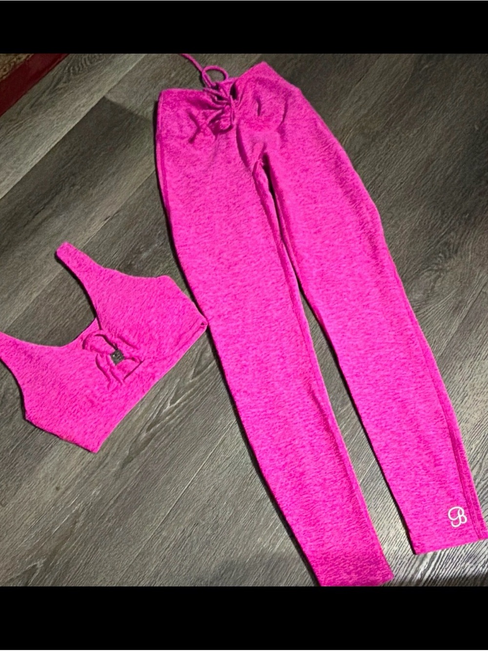 Bombshell sportswear petal pink Active Leggings and top both S